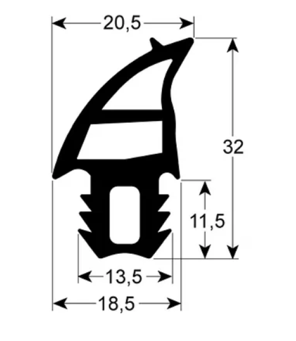 Garnitura usa cuptor Eloma dimensiuni 510x484mm