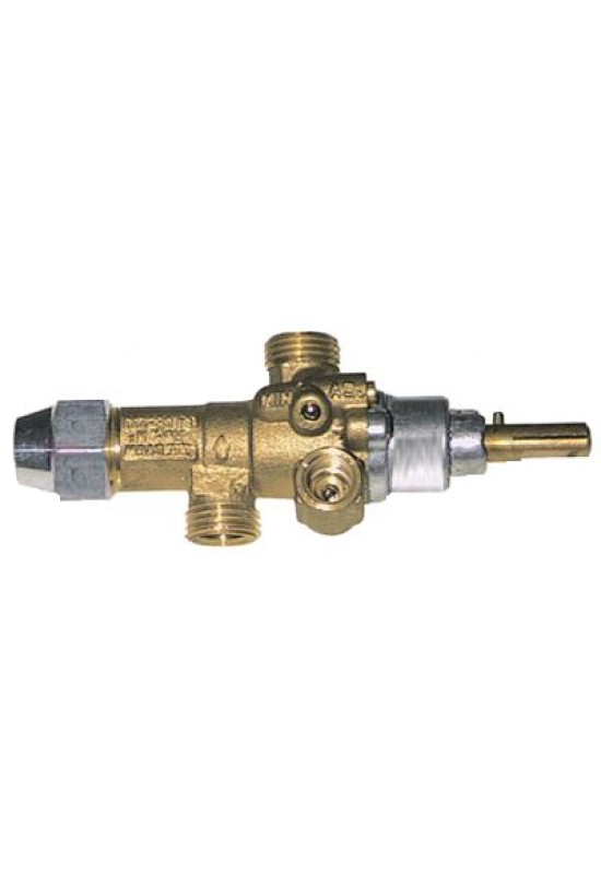 Robinet gaz PEL tip 21S, intrare / ieșire gaz  M16x1.5, conexiune termocupla M8x1, ax 8x6.5 mm