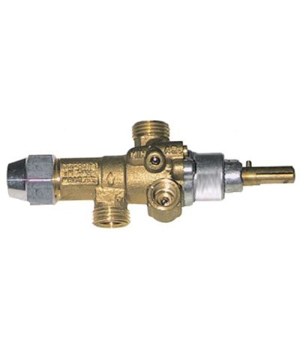Robinet gaz PEL tip 21S, intrare / ieșire gaz  M16x1.5, conexiune termocupla M8x1, ax 8x6.5 mm