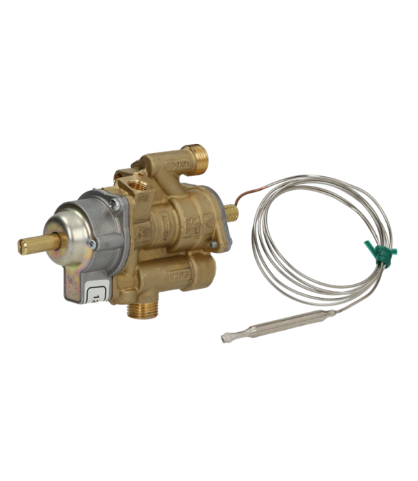Robinet gaz termostat Pel 25ST 120-320°C montat la gratare, cuptoare 