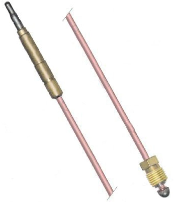 Termocupla, senzor flacara cu lungimea de 850mm, filet de M9x1 