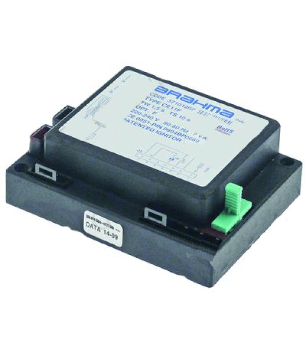 Automat aprindere cuptor MBM, producator BRAHMA TIP CE11F, cod 37101207,  2electrozi, timp de asteptare 1,5sec, timp de siguranta 10sec, alimentare 220-230V, putere 7VA. Pentru modelele FGMD67SC, JOKER….. Cod catalog producator RTFO00305