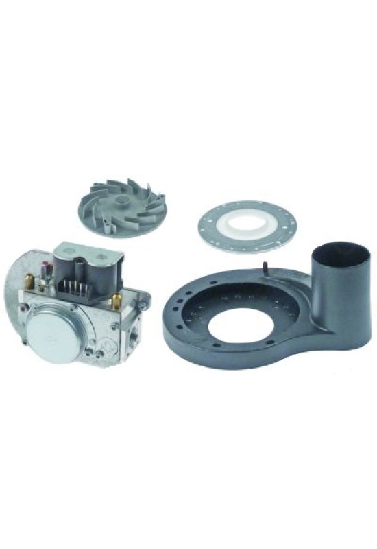 Chit reparatie arzator cuptor, producator DUNGS tip GB-WND 055 D01 S02 243442, compus din turbine, flanse de fixare, carcasa turbina si valva de gaz cu intrare de ½” IT. Pentru FAGOR,  RATIONAL modelele SCC, cod producator 70.00.029 