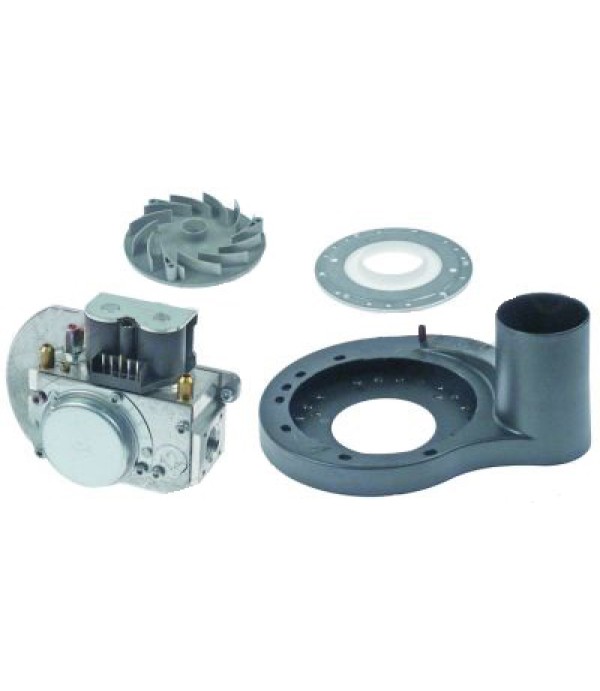 Chit reparatie arzator cuptor, producator DUNGS tip GB-WND 055 D01 S02 243442, compus din turbine, flanse de fixare, carcasa turbina si valva de gaz cu intrare de ½” IT. Pentru FAGOR,  RATIONAL modelele SCC, cod producator 70.00.029 
