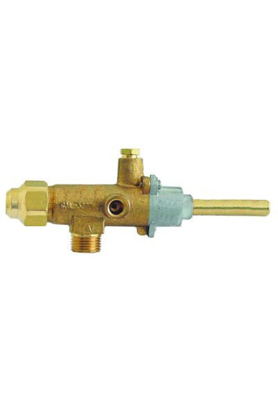 Robinet gaz COPRECI tip CAL-3200, intrare gaz M18x1,5, duza bypass 1,2mm, lungime ax 46/12mm, diametru ax 10x8mm, conectare termocupla M8x1. Pentru FAGOR