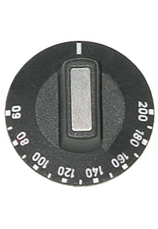 Buton comanda gradat 60-200◦C, diametrul de 50mm, conectare pe ax de 6x4,6mm, culoare neagra. Pentru termostat de lucru reglabil cu lungimea capilara de 1500mm