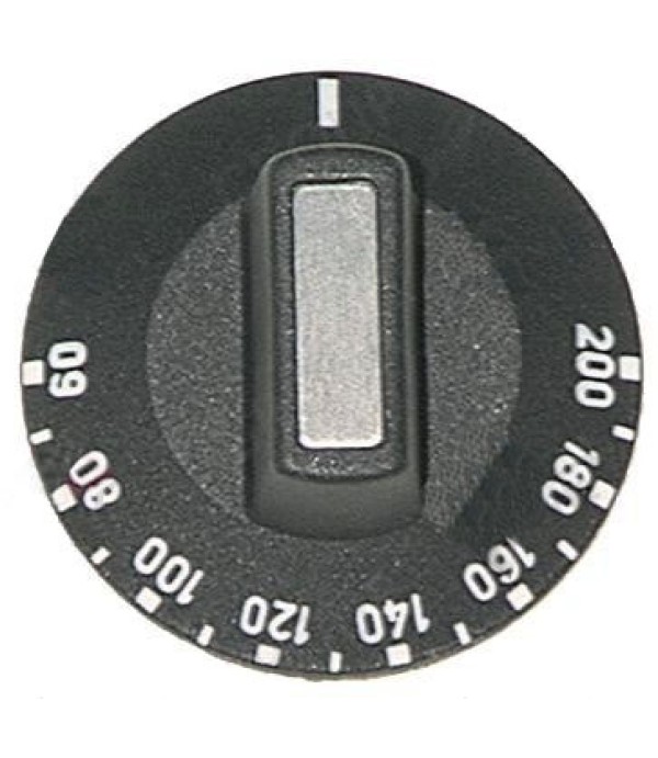 Buton comanda gradat 60-200◦C, diametrul de 50mm, conectare pe ax de 6x4,6mm, culoare neagra. Pentru termostat de lucru reglabil cu lungimea capilara de 1500mm