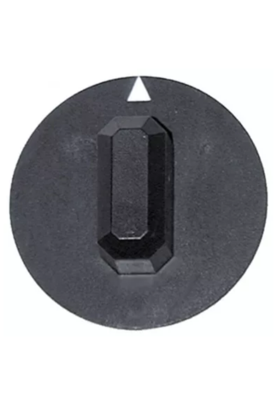 Buton negru cu marcaj 0 pentru ax patrat de 3,5x3,5mm