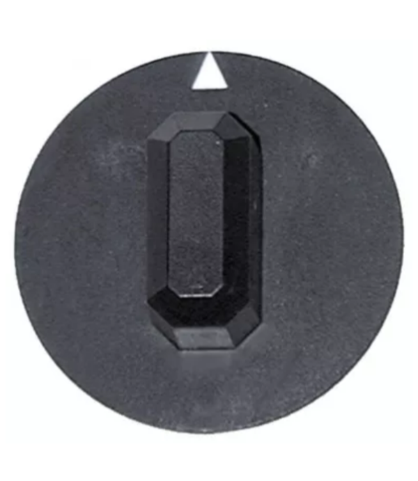 Buton negru cu marcaj 0 pentru ax patrat de 3,5x3,5mm