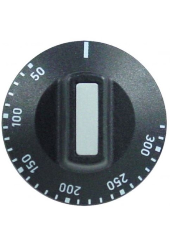 Buton gradat actionare termostat 300grade, pentru ax de 6x4.6mm cu aplatizare ax sus