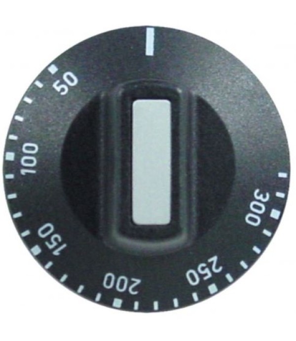 Buton gradat actionare termostat 300grade, pentru ax de 6x4.6mm cu aplatizare ax sus