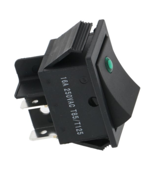 Intrerupator basculant cu led indicare tensiune verde 