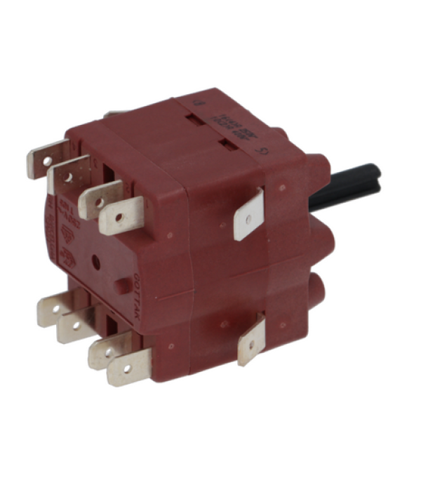 Comutator 3 pozitii, 0-1-2, 6 contacte, tip 4RH, 400V, 10A pentru espressor Italcrem, Visacrem 