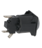 Intrerupator rotund gri cu led indicare tensiune si masca patrata neagra Hoonved, Ascaso