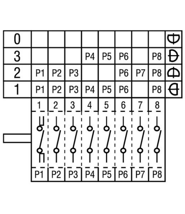 Intrerupator, selector 4 pozitii pentru TECNOINOX, AngeloPo