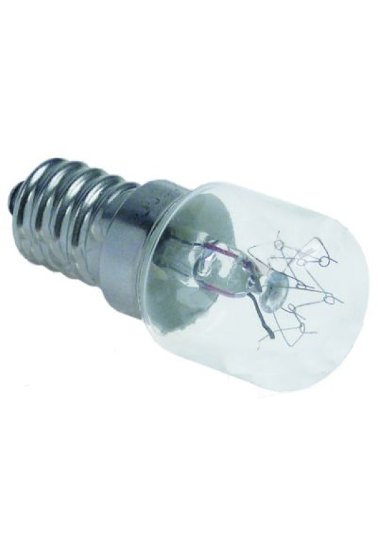 Bec pentru lampa cuptor pizza model E14, putere 15W, alimentare 220-235V, lungime 50mm, diametru de 22mm, temperatura maxima 500◦C 