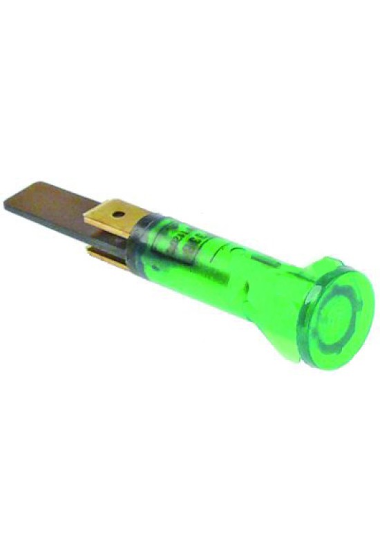 Lampa indicator tensiune, culoare verde, ø 10mm, 230V