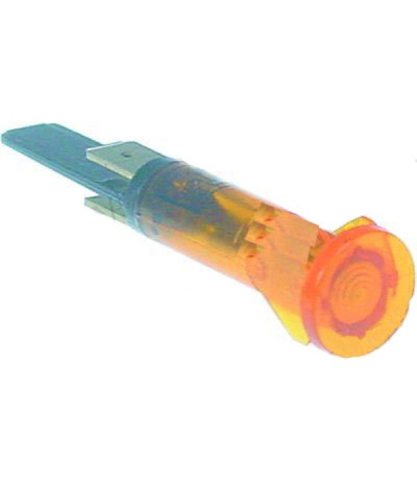 Lampa indicator tensiune, culoare galbena, alimentare 230V, conexiune electrica 6.3mm, diametrul de montare 10mm