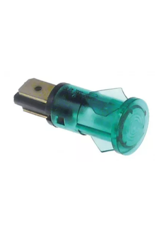 Lampa indicatoare 12 mm, culoare verde, 400V, rezistenta la temp. 