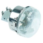 Lampa cuptor 77.944, montare pe diametru de 65,5mm, alimentare 230V, putere 40W, bec tip E14, temperatura maxima constructiva 300◦c, se livreaza completa. Pentru cuptoare CB, IME TURBO, INOKSAN, LINCAT, ROLLER-GRILL, SUPREMA