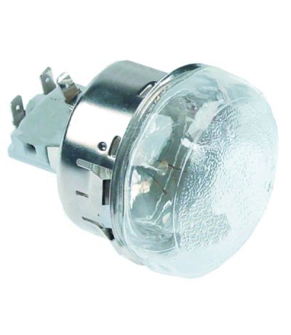 Lampa cuptor 77.944, montare pe diametru de 65,5mm, alimentare 230V, putere 40W, bec tip E14, temperatura maxima constructiva 300◦c, se livreaza completa. Pentru cuptoare CB, IME TURBO, INOKSAN, LINCAT, ROLLER-GRILL, SUPREMA