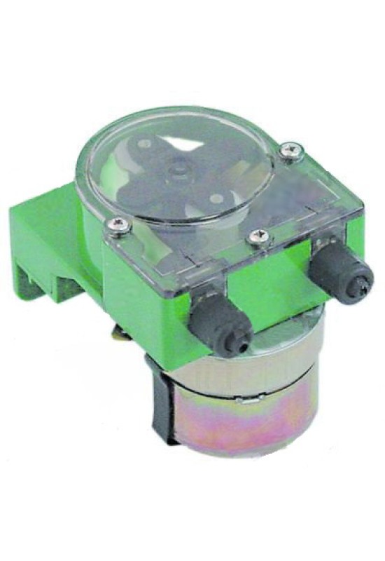 Pompa peristaltica, dozatoare, producator GERMAC tip G300, control al frecventei pentru un debit  de maxim 3l/h, alimentare 230V, conectori pentru furtun de Ø4x6mm, dimensiuni 67x72x101mm