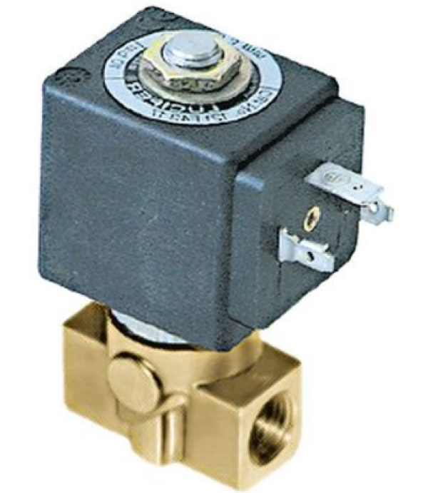 Electrovalva apa Lucifer- Parker cu bobina la 24VAC, serie 121K cu  intrare/iesire de ¼” 