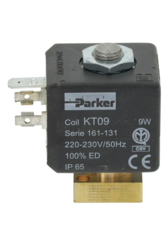 Electrovalva 2 cai flansa patrata Parker bobina KT09 espressor Expobar