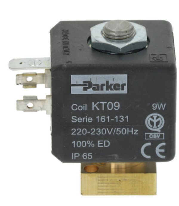 Electrovalva 2 cai flansa patrata Parker bobina KT09 espressor Expobar