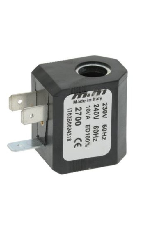 Bobina electrovalva M&M tip 2700, 10VA alimentare 230VAC, interior de 10mm