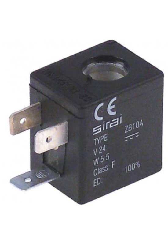 Bobina electrovalva Sirai tip ZB10A 24V DC putere 5.5W interior 10mm