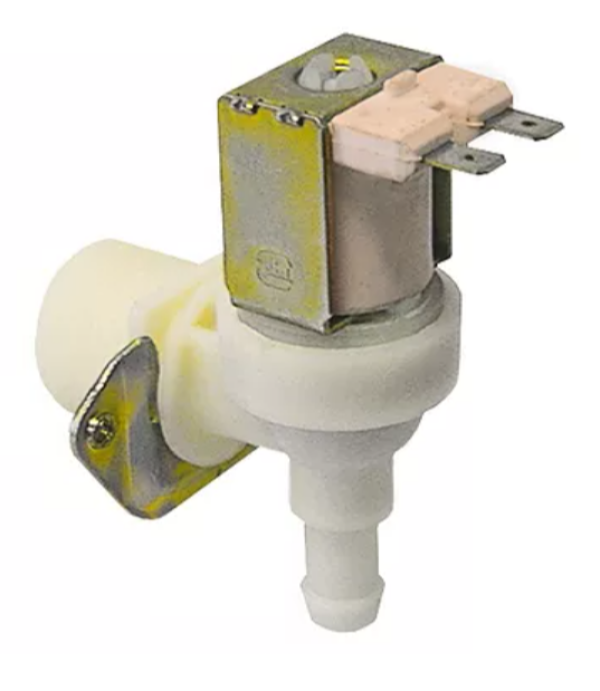 Electrovalva apa din plastic simpla cu intrare de ¾” si iesire verticala de 11.5mm, alimentata la 230V