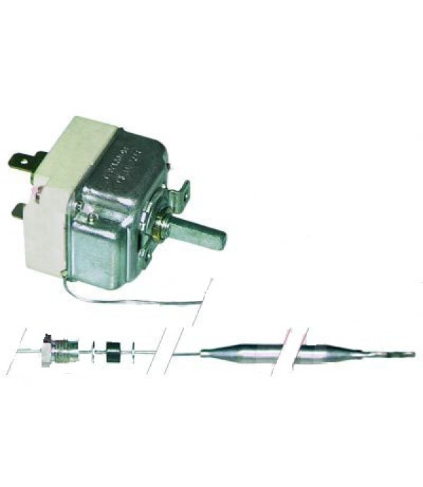 Termostat, gradul de temperatura intre 30-110°C, 1 pol, 16A, sonda de 6x130mm, lungime capilara 900mm