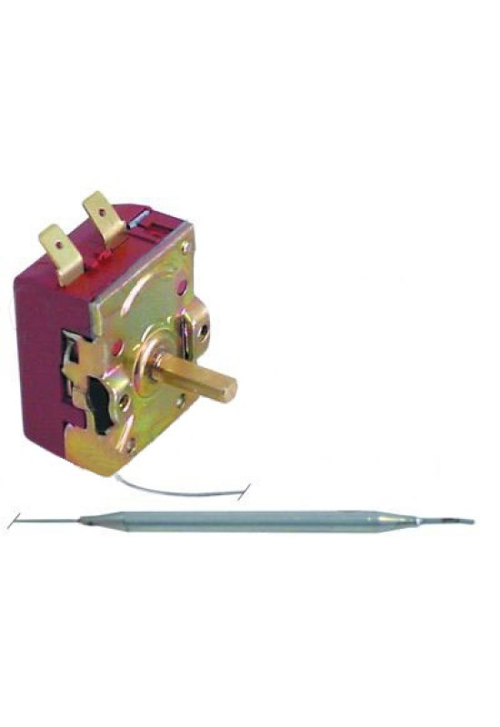 Termostat de lucru, t.max 55◦C, temperatura de lucru 30-55◦C, 1 contact(1NO), 16A, lungime capilar 880mm, dimensiuni senzor 6x105mm. Pentru ROLLER-GRILL