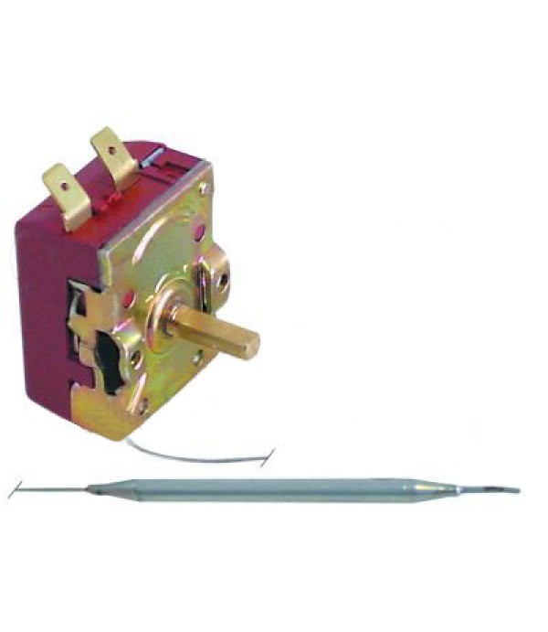 Termostat de lucru, t.max 55◦C, temperatura de lucru 30-55◦C, 1 contact(1NO), 16A, lungime capilar 880mm, dimensiuni senzor 6x105mm. Pentru ROLLER-GRILL