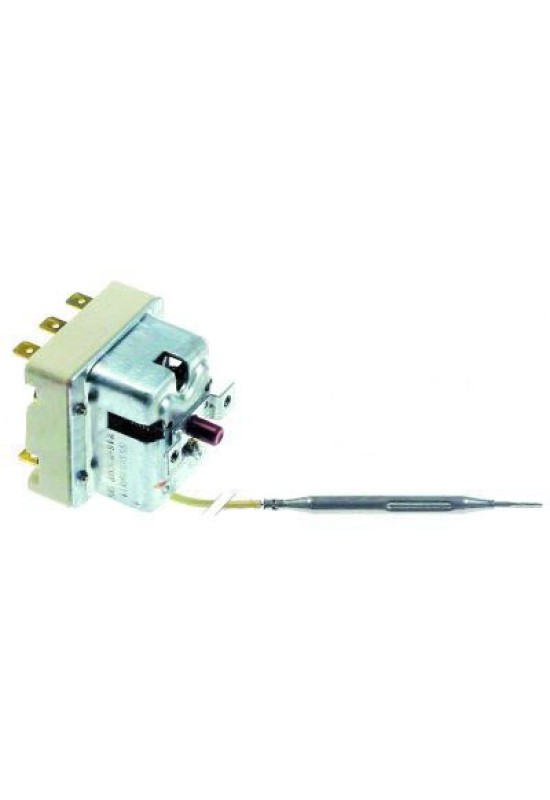 Termostat de siguranta friteuza, 245◦C, 20A, 3 contacte, senzor 6x87mm, lungime capilar 2700mm (izolat 1600mm). Pentru ELECTROLUX , ZANUSSI modelele MF/E1D05, MF/E1S12, MF/E2D12, MFR/E1S12, MFR/E2D12, MFR/E2S40, PFRE370/350/700/360/710/740 