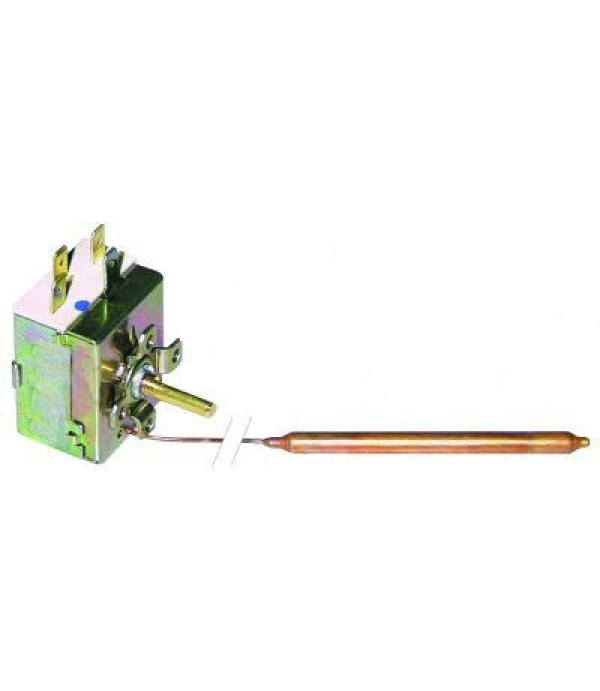 Termostat de lucru pentru cuva masina spalat vase, interval temperatura 0-86◦C, 1contact 1CO 16A, dimensiuni senzor 6,5x95mm, lungime capilar. Pentru ATA, COLGED, ARISTARCO, MARENO