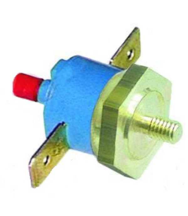 Termostat de siguranta bimetalic,  70◦C 1 pol /16A, fixare cu surub M4, conectori tata de 6,3mm, resetare manuala.  Pentru CF-CENEDESE 