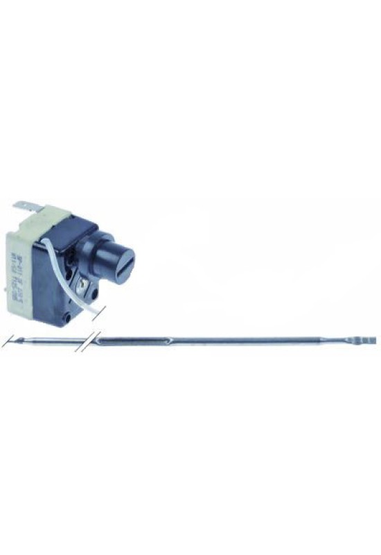 Termostat de siguranta friteuza cu resetare, alimentare 230◦C, 1 contact, 16A, lungime capilar 890mm, dimensiuni senzor 3x155mm. Pentru Bertos, CF-Cenedese, VEGA, FIMAR, ELETTROBAR 