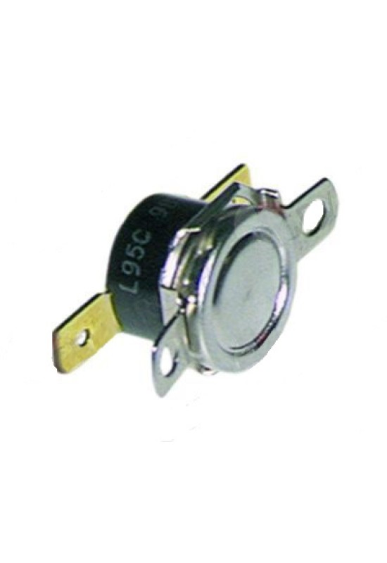 Termostat bimetal 86◦C, 1 pol, 10A, conectori de 6,3mm, distanta intre gaurile de  fixare 23,8mm