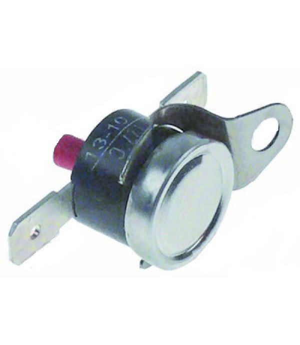 Termostat de siguranta bimetalic, temperatura maxima setata 127oC, 1 contact(1-pol), 16A, pini de conectare electrica 6,3mm. Pentru expresoare LA PAVONI 