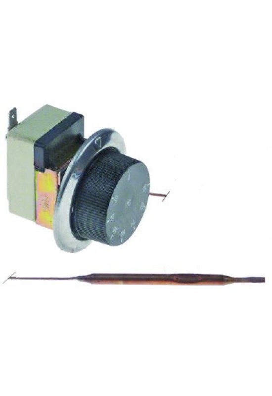 Termostat de lucru, 1pol (contact), 16A,  tmax-100◦C, temperatura setabile 30-90◦C, lungime capilar 900mm, dimensiuni senzor 6x98mm