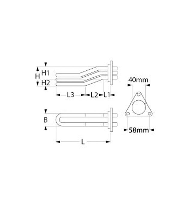 Rezistenta 5000W pentru  boiler expresor BRASILIA