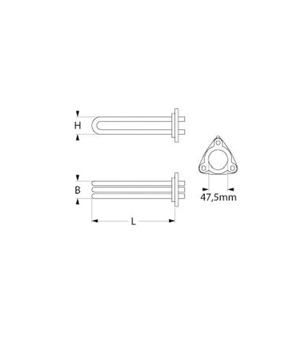 Rezistenta boiler masina de spalat vase HOBART ECOMAX