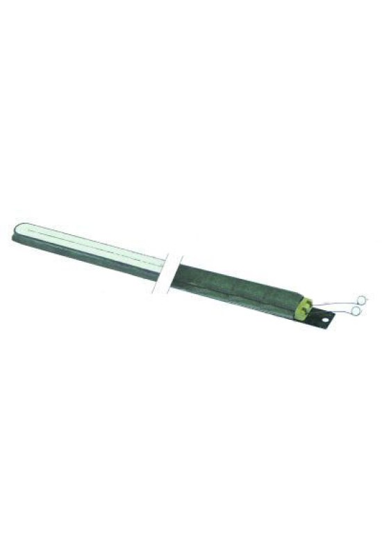 Rezistenta tip E2 EGO, putere  400 W 230 V, lungime 600mm, înălțime 11mm, latime 22.5mm, lungime totala 608.5mm