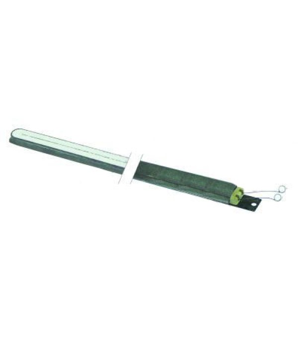 Rezistenta tip E2 EGO, putere  400 W 230 V, lungime 600mm, înălțime 11mm, latime 22.5mm, lungime totala 608.5mm