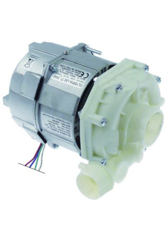 Pompa masina de spalat vase ELFRAMO, producator OLYMPIA tip L80.T7_5040, alimentare  230V 50Hz, 1faza, putere 0,6kW(0,8Hp), lungime 205mm