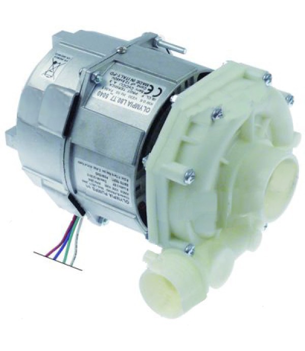 Pompa masina de spalat vase ELFRAMO, producator OLYMPIA tip L80.T7_5040, alimentare  230V 50Hz, 1faza, putere 0,6kW(0,8Hp), lungime 205mm