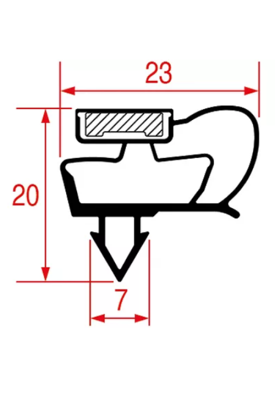 Garnitura usa frigider, dulap frigorific lungime 2500mm