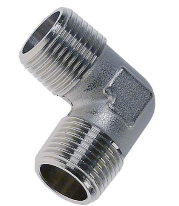 Cot filetat ½”- ½” din alama nichelata pentru espressor, masina spalat 